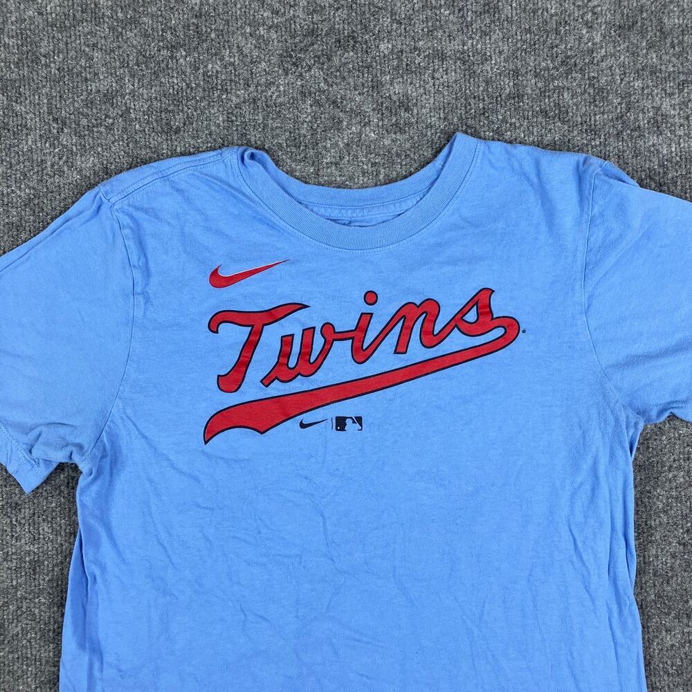 Nike T-Shirt‎ Mens Small Blue Minnesota Twins MLB Baseball Graphic Fan Tee